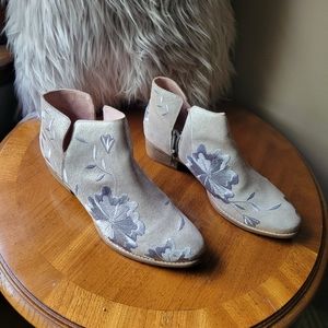 Seychelles Leather Metallic Ankle Boots